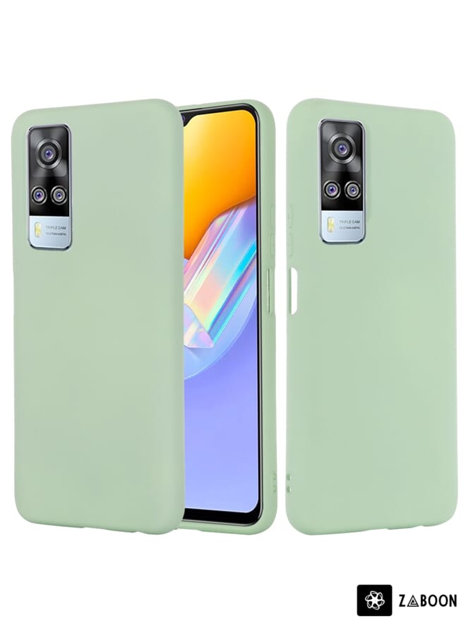 Zaboon حافظة واقية لهاتف vivo Y51 2020 / Y51a / Y51s / Y31 مصنوعة من السيليكون السائل النقي المضاد للصدمات مع تغطية كاملة - Image 1