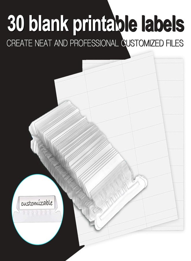 HERKKA Hanging File Folders, 30 Pack Reinforced Letter Size Hanging Folders, Designed for Bulky Files, Filing Cabinet, 1/5-Cut Adjustable Tabs (Black) - Image 5