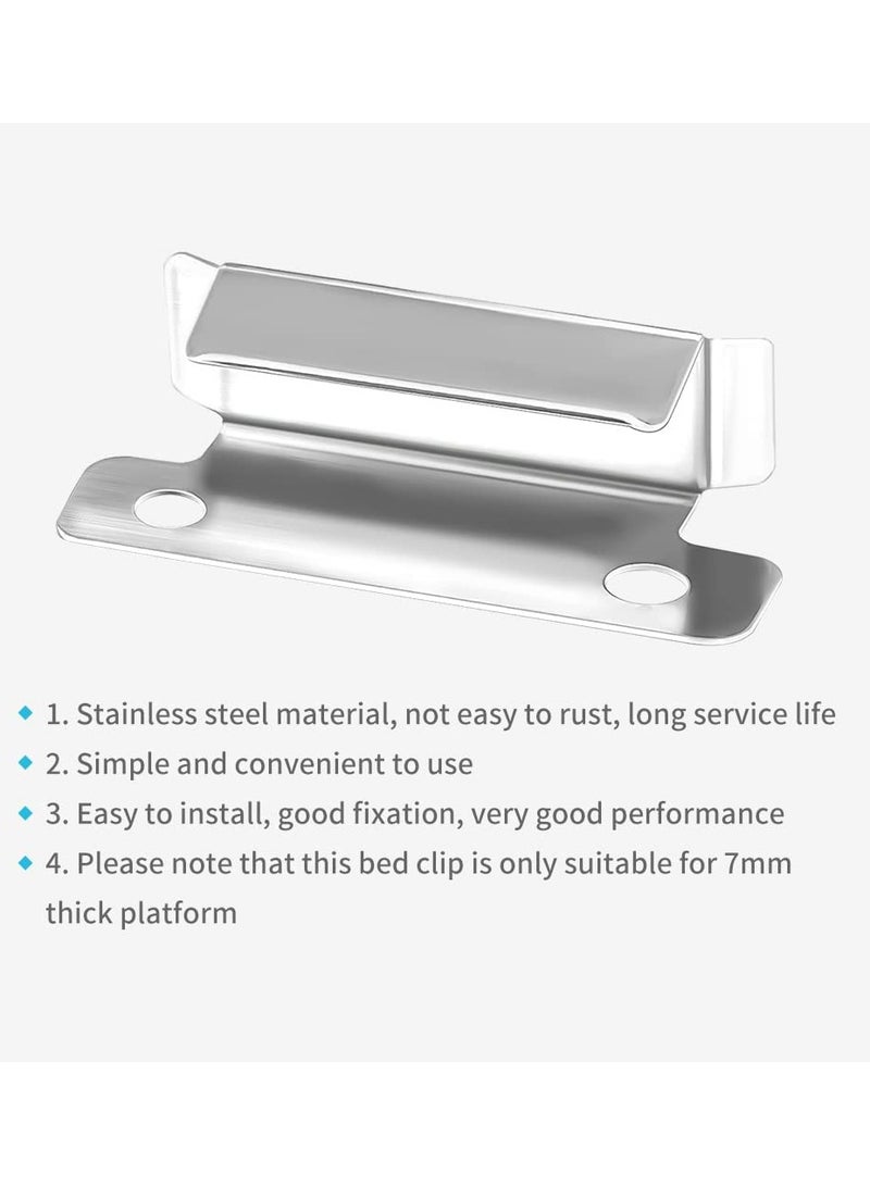 Zikra 8 Pcs Ender 3 Glass Bed Clips Clamp 3D Printer 7mm Stainless Steel Silver Bed Clips Clamp for Ender 3 Series Ender 5 Series CR-10 Series Heated Bed Platform - Image 5