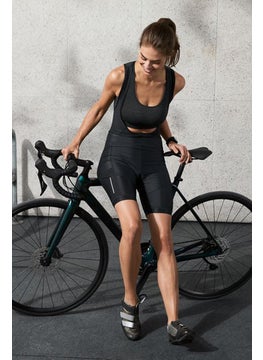 Tchibo Women Sportswear Fit Bicycle Bib Tights, Black  - Image 1