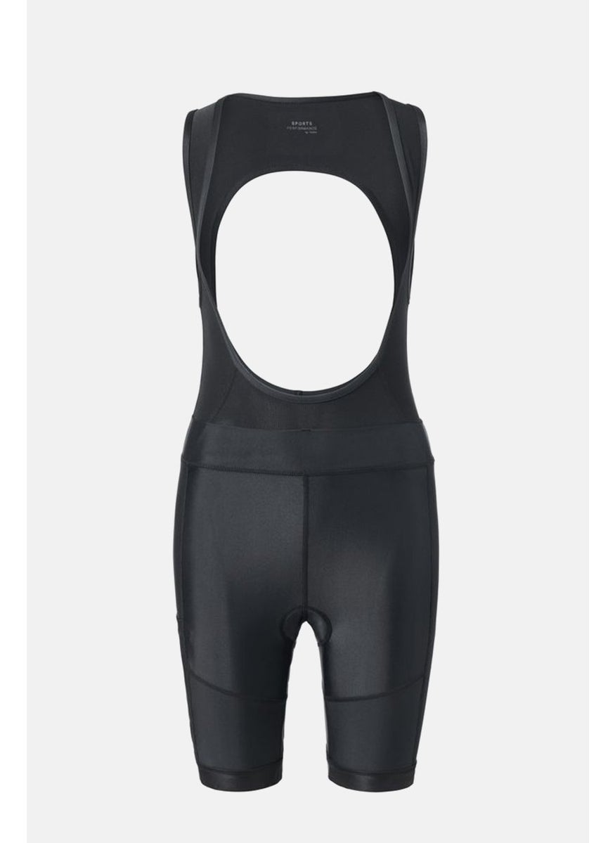 Tchibo Women Sportswear Fit Bicycle Bib Tights, Black  - Image 3