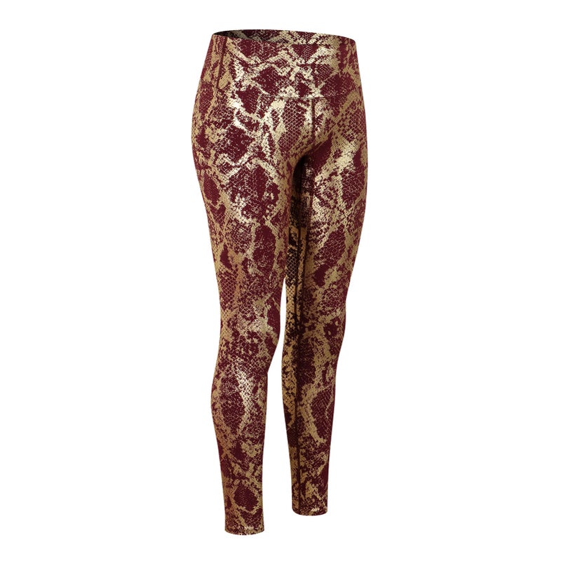 Women Yoga Pants Snakeskin Print High Waist Butt Lifting Leggings Moisture-wicking Running Workout Tights - Image 1