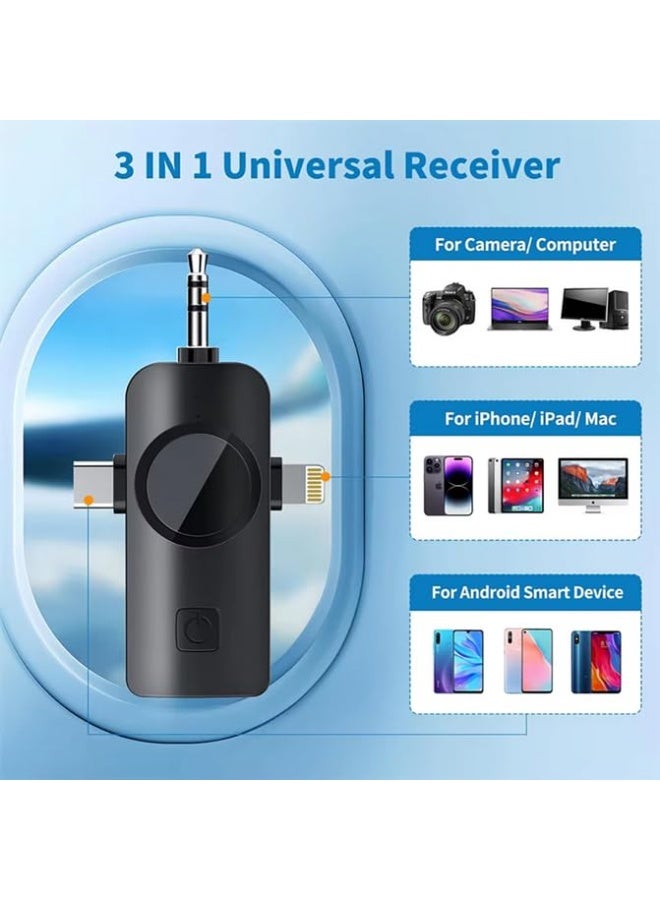 F11-2 Wireless Tie Mic with Two Microphones Compatible Android/iOS Plug-Play Mini Micro Wireless Noise Reduction for Live , Youtubersand & Record Videos - Image 3