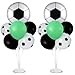 Naozinebi Soccer party Balloons Stand Kit 2 Sets with 2 Soccer Foil Balloons Green White Black Themed Centerpiece for Tables for Men Boys Football Game Sports Birthday Party Decorations - Image 2