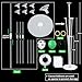 Naozinebi Soccer party Balloons Stand Kit 2 Sets with 2 Soccer Foil Balloons Green White Black Themed Centerpiece for Tables for Men Boys Football Game Sports Birthday Party Decorations - Image 4
