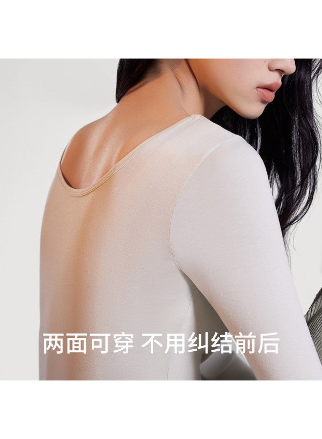 YOUKESHU Autumn Round Neck Base Layer Shirt Women'S Modal Top Sophisticated Style - Image 3