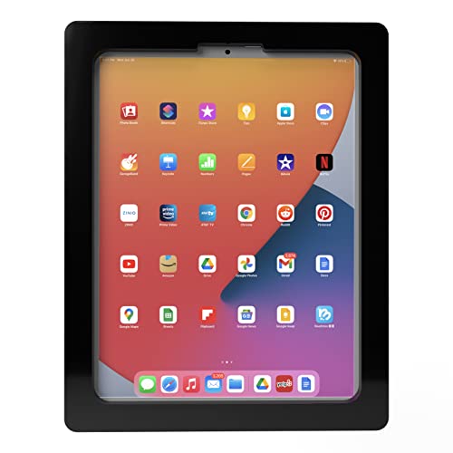 TABcare Anti-Theft Acrylic VESA Enclosure for Apple iPad Pro 12.9" 2018 2020 2021 with Free Wall Mount Kit & 90-Degree Angle USB C Cable (iPad Pro 12.9" 3/4/5, Black) - Image 2