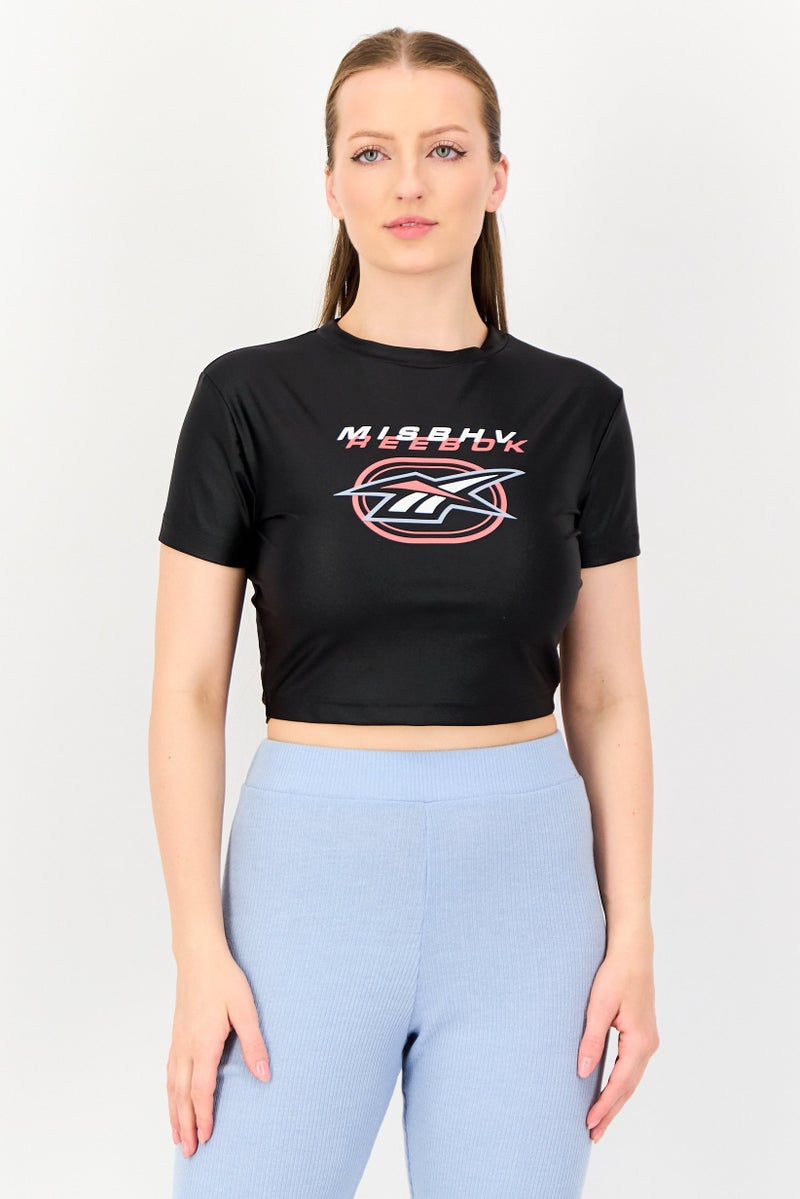 Reebok x Misbhv Women Sportswear Fit Short Sleeve Training Top, Black - Image 1