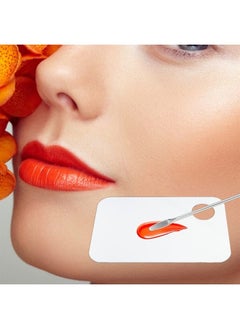 g2plus 2PCS Acrylic Cosmetic Palette with 2PCS Spatula,Makeup Palette Mixing Tray Apply for Eye Shadow Nail Art Pigment Blending (Rectangle)  - Image 3