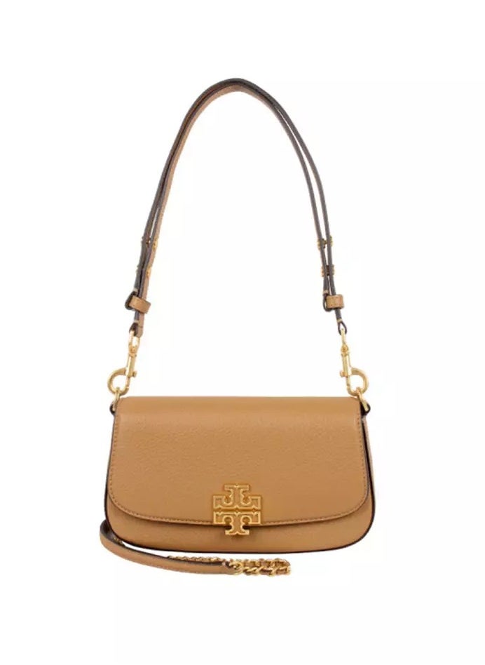 TB - Tory Burch Britten Lychee Flap Leather Underarm Bag Shoulder Bag Crossbody Bag - Image 1
