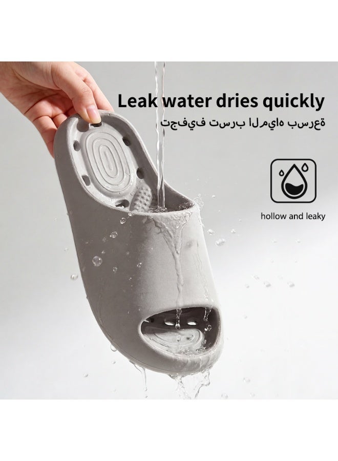 جولوفي شباشب استحمام غير قابلة للانزلاق، تجف بسرعة بفتحات تصريف المياه ومقعد قدم تدليكي، ناعمة ومبطنة للرجال والنساء للحمام والمسبح - Image 1
