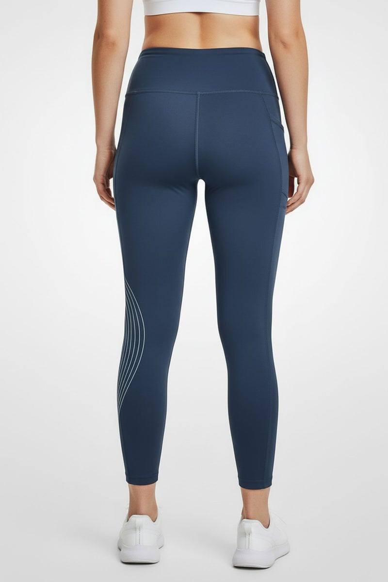 UNDER ARMOUR ملابس رياضية نسائية للياقة البدنية 7/8 ضيقة، رمادي داكن - Image 2