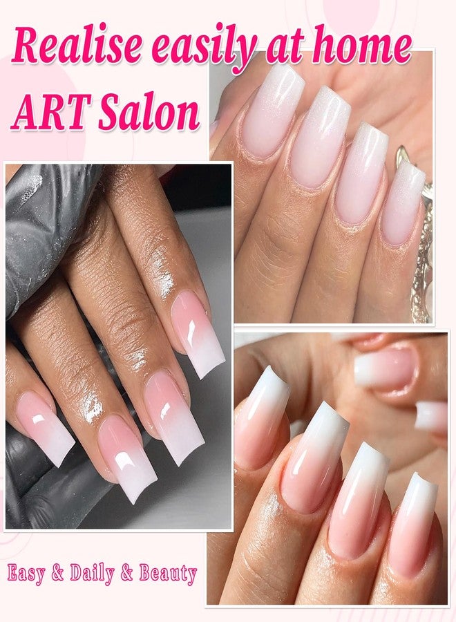 Lifextol 240pc Ombre Square Press on Nail Medium Fake Nails Press ons Glue on Nails with Glue & Adhesive Tabs, Acrylic Nails Press on Nails Square False Gel Nail Tips Stick on Artificial Fingernails - Image 4