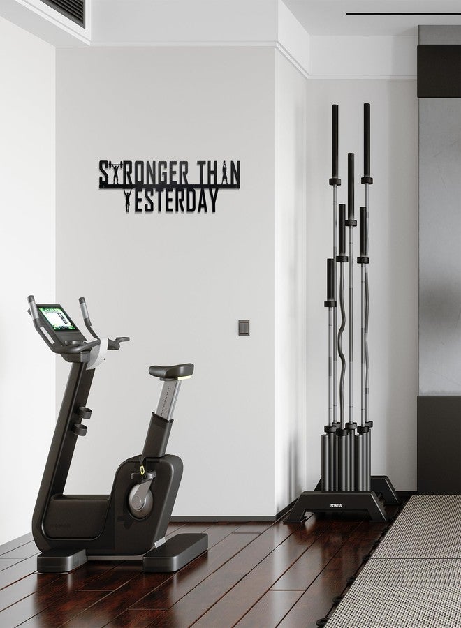 Ecqizer Stronger Than Yesterday Gym Motivational Wall Art - Empowering Decor for Home Gym (16 Inch) - Image 5