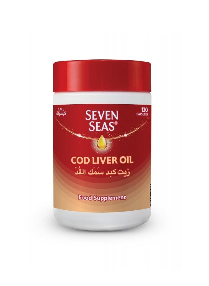 Seven Seas Cod Liver Oil food Supplement - 120 Capsules  - Image 1