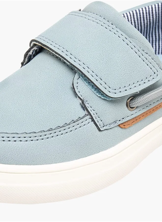 جونيورز Boys Panelled Slip-On Loafers With Hook And Loop Closure Ramadan Collection