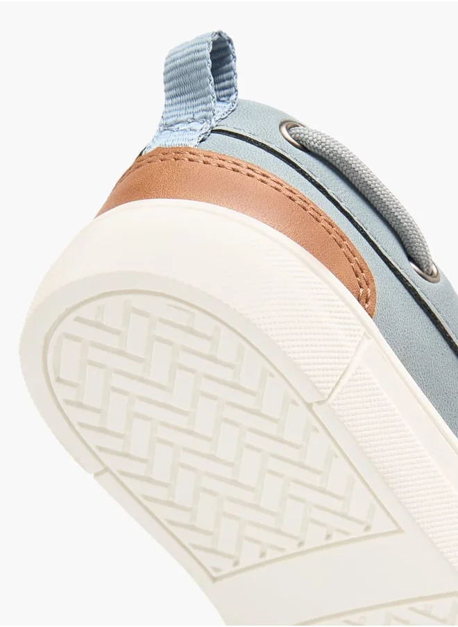جونيورز Boys Panelled Slip-On Loafers With Hook And Loop Closure Ramadan Collection