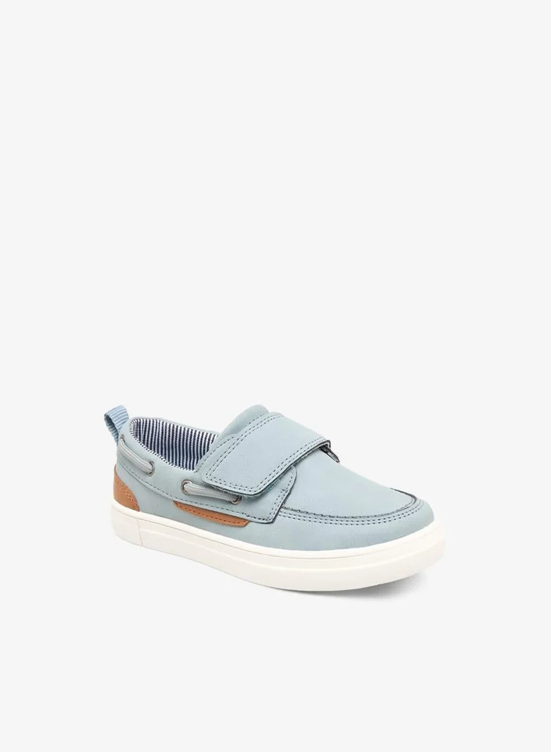 JUNIORS Panelled Slip-On Loafers with Hook and Loop Closure Ramadan Collections