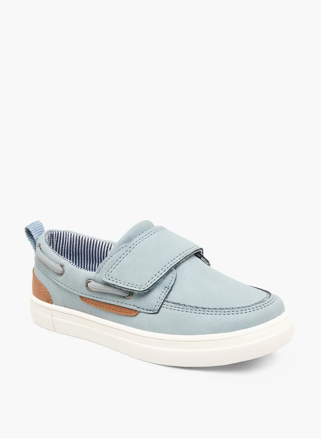 JUNIORS Panelled Slip-On Loafers With Hook And Loop Closure