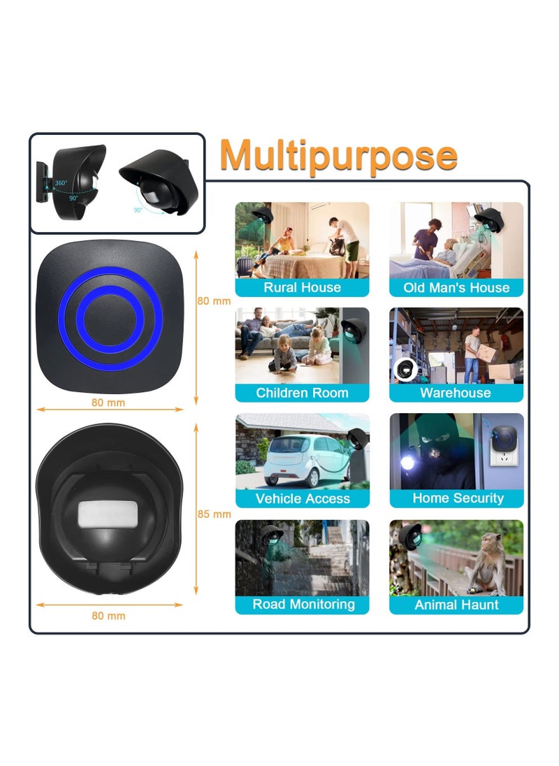 Y&D - Wireless Motion Sensor Detect Alert, Home Security Driveway Alarm, Weatherproof Doorbell Detector Door Chime for Shop Store Office Front Entry - Image 1