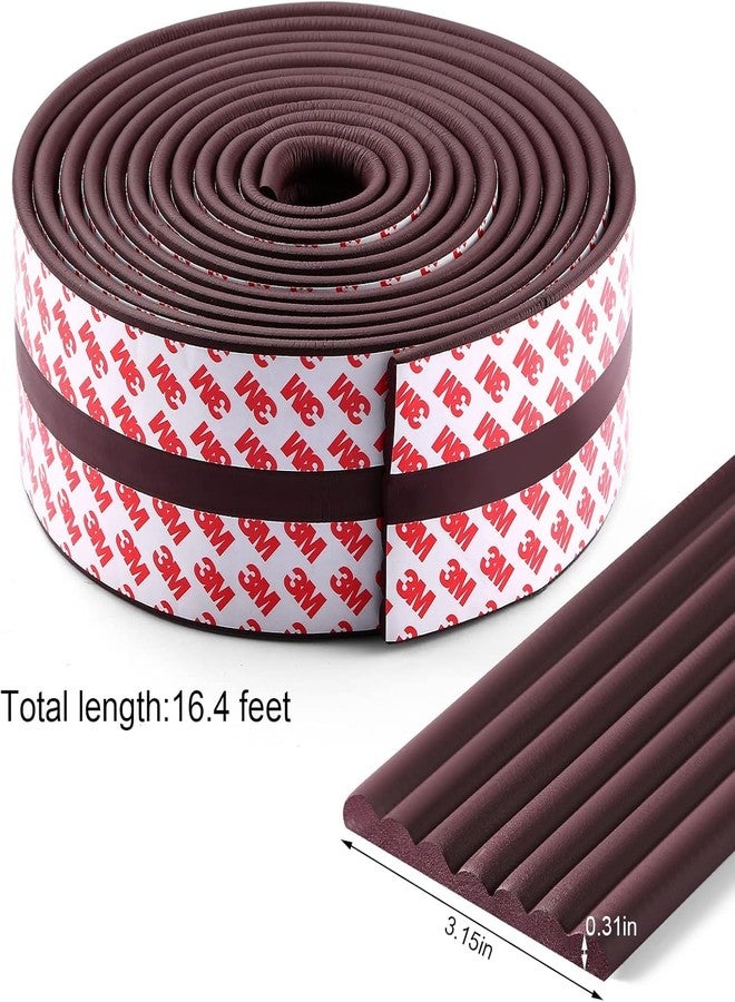 Kevim Baby Proofing Edge & Corner Protector Kit - 16.4ft Extra-Wide Foam Edge Guards with 3M Adhesive, Soft Rubber Padding for Furniture, Table, Sharp Corners - Brown Child Safety Bumper - Image 5