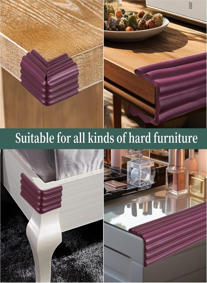 Kevim Baby Proofing Edge & Corner Protector Kit - 16.4ft Extra-Wide Foam Edge Guards with 3M Adhesive, Soft Rubber Padding for Furniture, Table, Sharp Corners - Brown Child Safety Bumper - Image 4