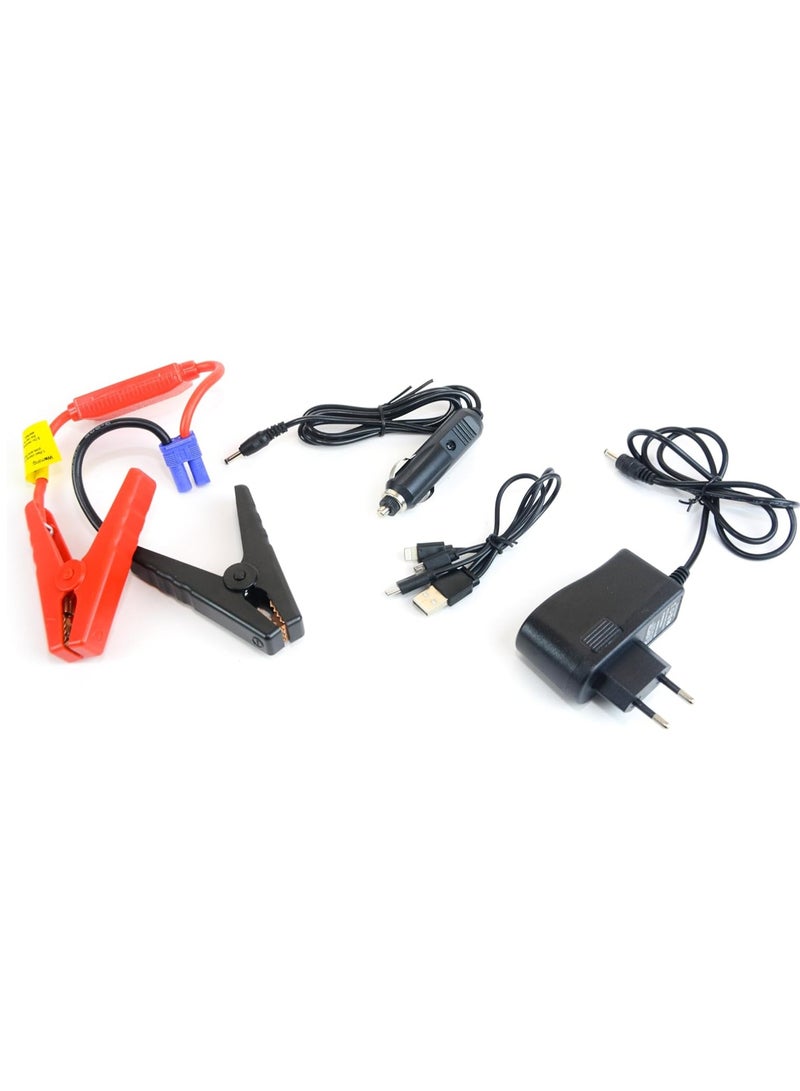 جهاز تشغيل السيارة المحمول – سعة 68800 مللي أمبير، 19 فولت، 50 واط/ساعة، مكثف فائق الأمان، مع شنطة حمل – أسود - Image 2