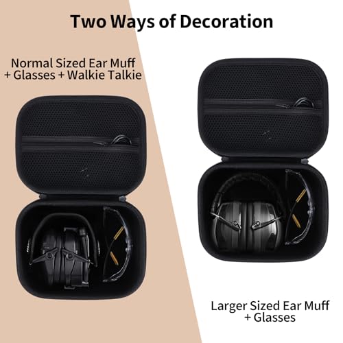 Lebakort Storage Case Compatible with Walkers Razor Slim Electronic Earmuff Walkers Walkie TalkiePROHEAR 066 030 Howard Leight Honeywell Impact Sport Electronic MuffsCase Only - Image 3