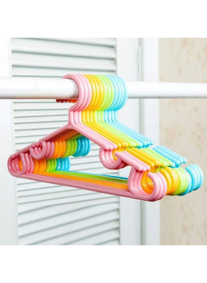 Kuber Industries Plastic 15 Pieces Baby Hanger Set for Wardrobe|Wide Plastic & Anti Rust Hooks|Multipurpose Hanger Organizer (Peach) - Image 4