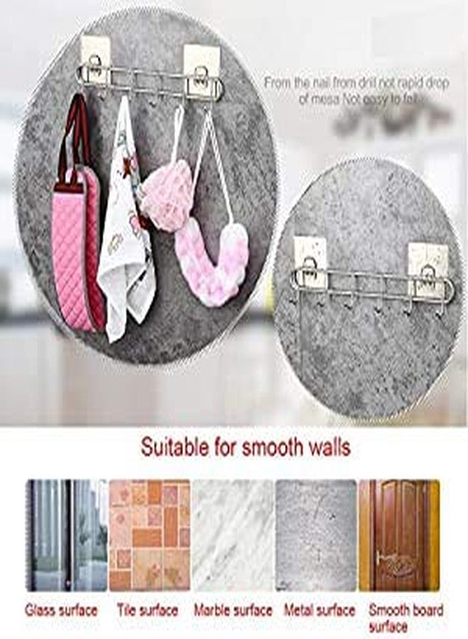 ZIVIK Metal Wall Hooks Utility for Towel Bathrobe Coats, Bathroom Kitchen Waterproof and Oil Proof Nail Free Transparent Heavy Duty Wall Hook & Ceiling Hanger 6 Pieces Hook-5KG Load Capacity - Image 5