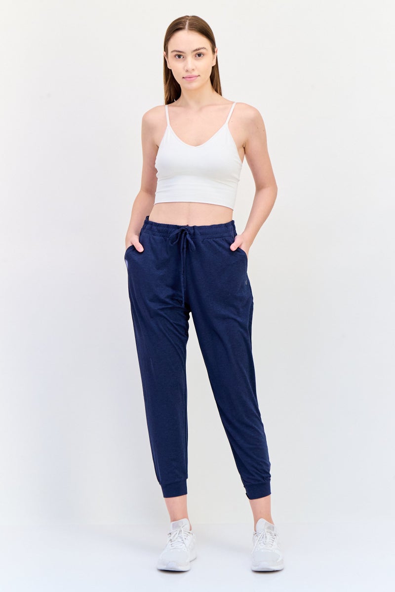 SKECHERS Women Sportswear Fit Training Jogger Pants, Navy Blue  - Image 2