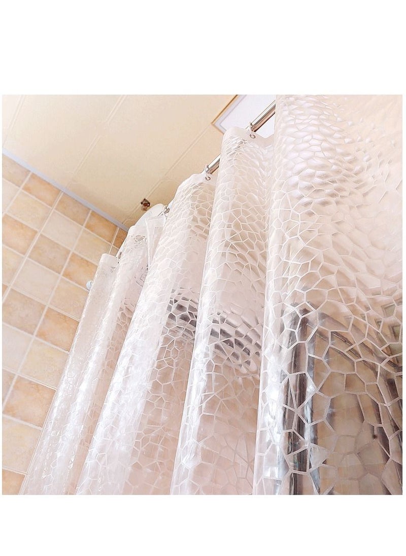 Y&D - Clear Shower Curtains Mould Proof Resistant Washable PEVA Mildew-Free Bath Curtains Transparent Shower Curtain Liner 240x 200cm - Image 1
