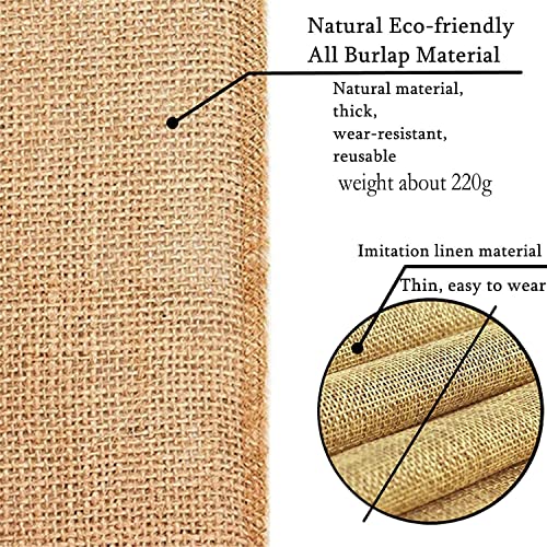 OZXCHIXU (TM) 12 X 108'' Natural Hessian Table Runners Rustic Burlap Wedding Jute Party Decor Bunting - Image 2
