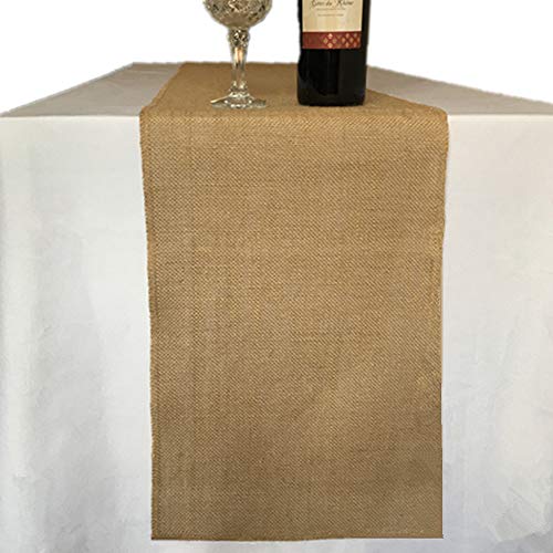OZXCHIXU (TM) 12 X 108'' Natural Hessian Table Runners Rustic Burlap Wedding Jute Party Decor Bunting - Image 4