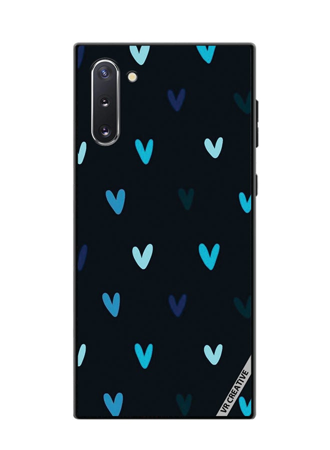 VR CREATIVE Protective Case Cover For Samsung Galaxy Note10 5G Blue Hearts Design Multicolour - Image 1