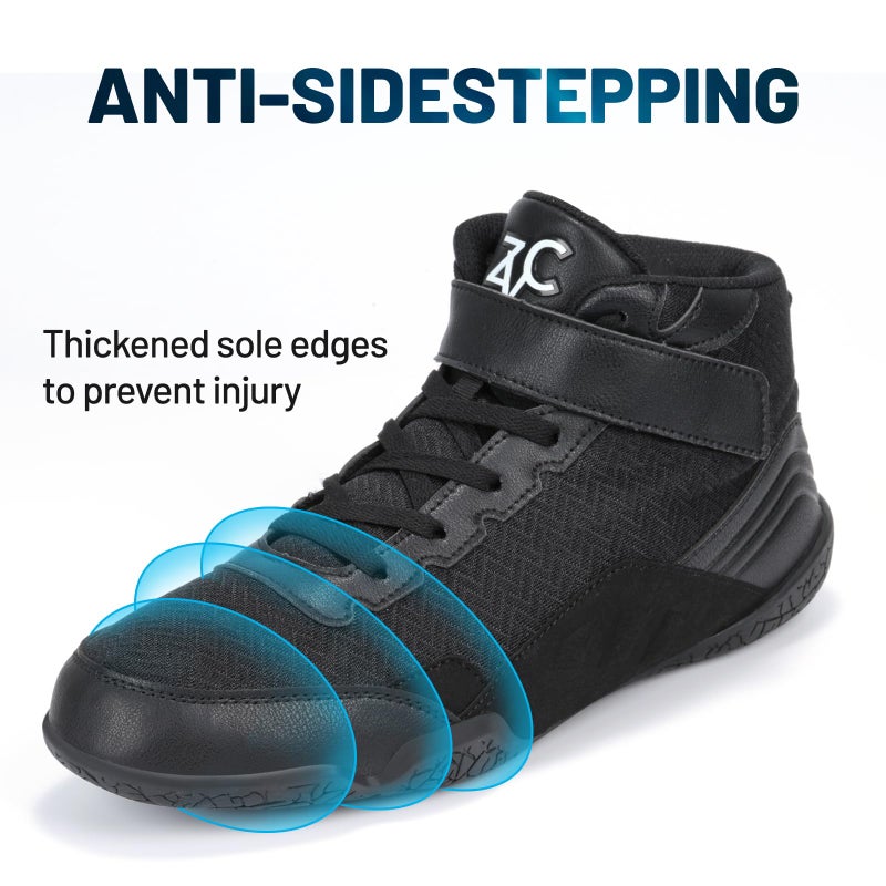 ZVC Wrestling Shoes Men Boxing Shoes for Fighting Shoes Powerlifting Bodybuilding Boots Footwear Black - Image 5