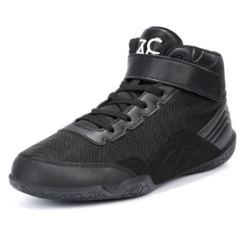 ZVC Wrestling Shoes Men Boxing Shoes for Fighting Shoes Powerlifting Bodybuilding Boots Footwear Black - Image 1
