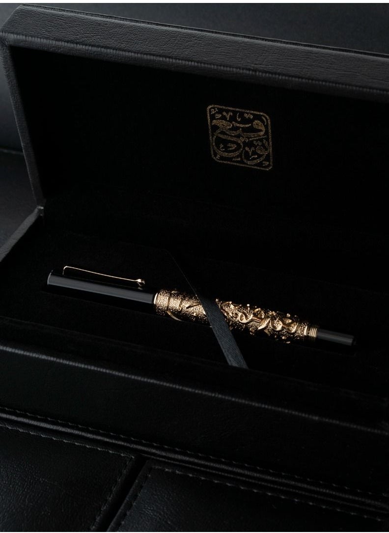 Tawqiy - Fashion Arabic Pen, Designed with Thuluth Calligraphy on the body of the pen, roller pen blue ink - Image 1