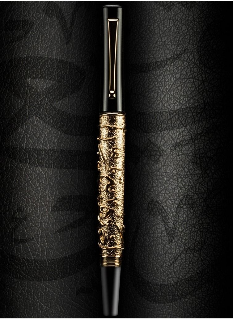 Tawqiy - Fashion Arabic Pen, Designed with Thuluth Calligraphy on the body of the pen, roller pen blue ink - Image 1