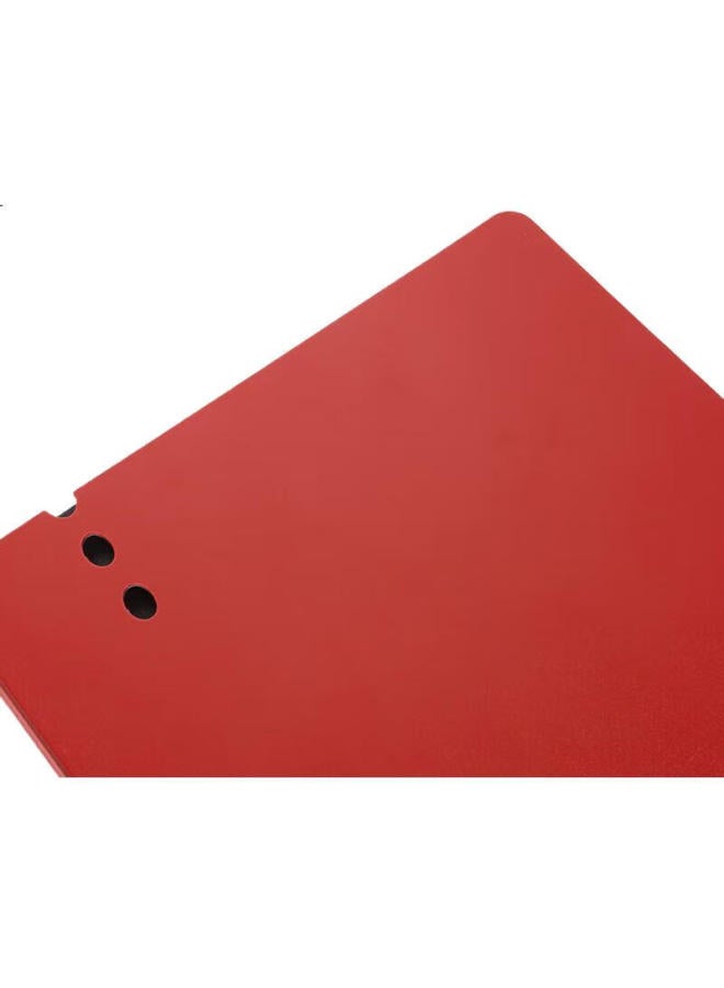 Simaa A4 Horizontal Folding Clipboard Folder Writing Board Meeting Clipboard Writing Board Poetry Recitation Signing Plastic Clipboard Business Office Exam Paper Document Storage Folder Red - Image 3