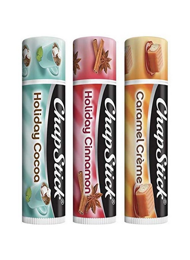 تشابستيك مجموعة تشابستيك للعطلات ٢٠١٧، عبوة من ٣ قطع، بنكهة القرفة، وكريمة الكراميل، وكاكاو العطلات، ٠٫١٥ أونصة - Image 2