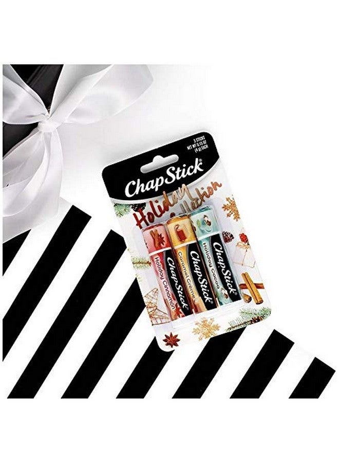 تشابستيك مجموعة تشابستيك للعطلات ٢٠١٧، عبوة من ٣ قطع، بنكهة القرفة، وكريمة الكراميل، وكاكاو العطلات، ٠٫١٥ أونصة - Image 3