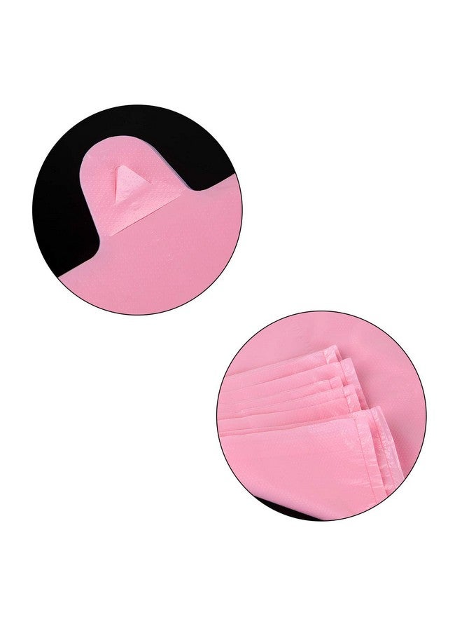 LazyMe LazyMe T Shirt Bags, Pink Plastic Bags with Handles, Bolsas De Plastico Para Negocio, Grocery Bags Plastic Shopping Bags Retail Bags for Supermarket, Restaurant, 12x20 Inches (50 pcs) - Image 3
