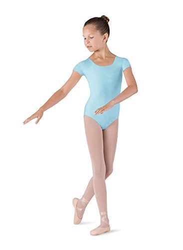 Bloch Dance Girls Dujour Microlux Short sleeve Leotard, Pastel Blue, Size 12 - Image 5