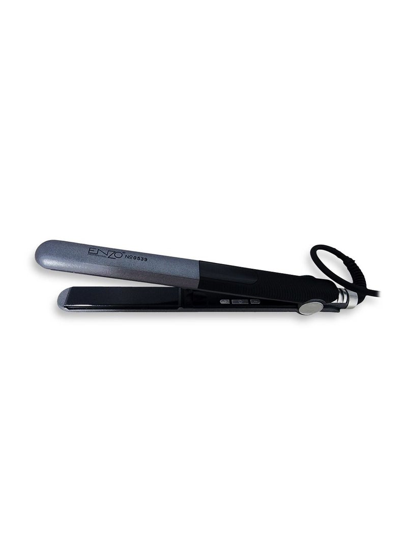 ENZO Silver Digital Hair Straightener No. 0539 (110-240V) 50-60Hz Power 55W Voltage 220°C Temperature Control 15 Levels up to 980°F Digital Control Panel Ceramic Plates - Image 4