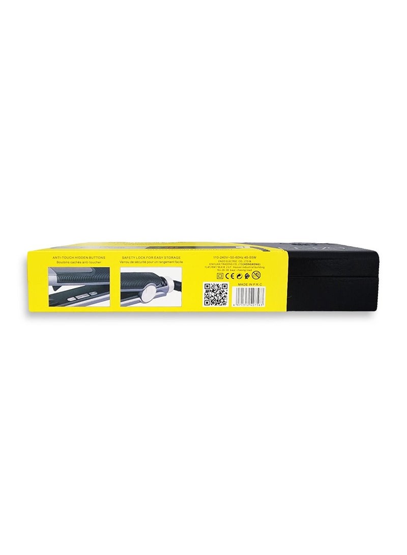ENZO Silver Digital Hair Straightener No. 0539 (110-240V) 50-60Hz Power 55W Voltage 220°C Temperature Control 15 Levels up to 980°F Digital Control Panel Ceramic Plates - Image 3