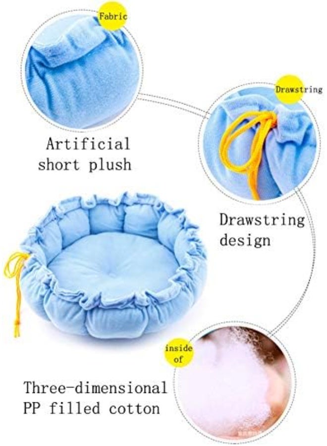 مورو مورو الأليفة بيت الأليفة سرير النوم اليقطين تصميم القط وسادة حصيرة مع الرباط مريح لينة دافئة بيت عش غسل قابل للإزالة - Image 1