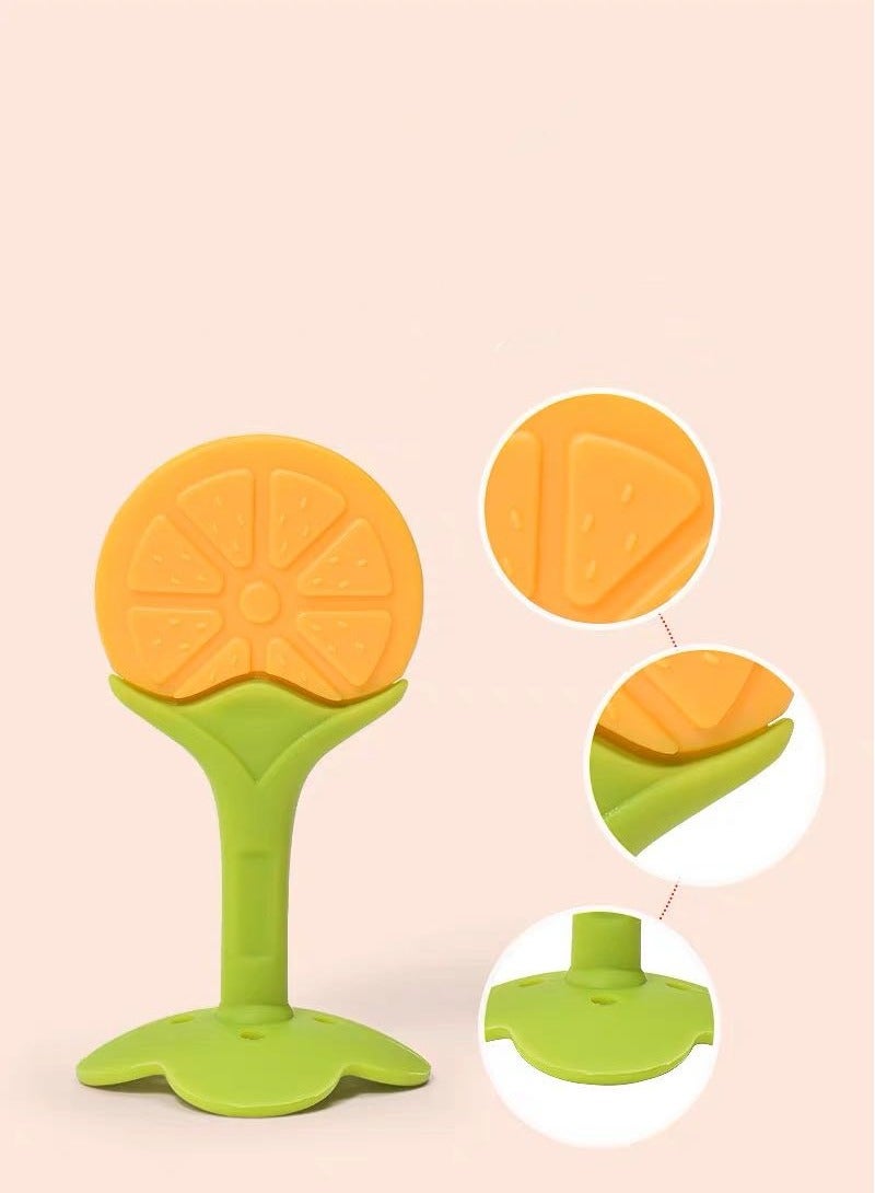 hiwonka 4 Pack Baby Teething Toys Set Silicone Fruit Shape Giraffe Baby Teethers BPA Free Soothe Babies Gums for Babies Infants Toddlers Boys & Girls - Image 4