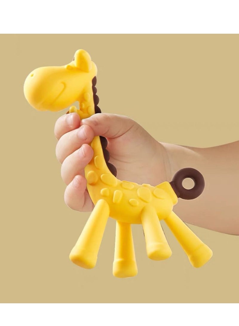 hiwonka 4 Pack Baby Teething Toys Set Silicone Fruit Shape Giraffe Baby Teethers BPA Free Soothe Babies Gums for Babies Infants Toddlers Boys & Girls - Image 5