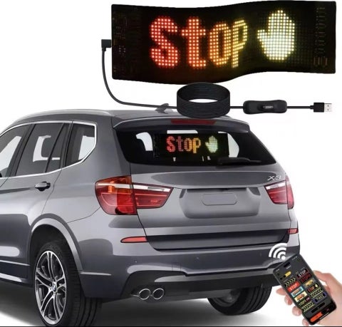 LED Matrix Panel RGB-B Screen Remote Controlled App Controlled Workplace Automobile Truck Glass Compatible Cat Eye